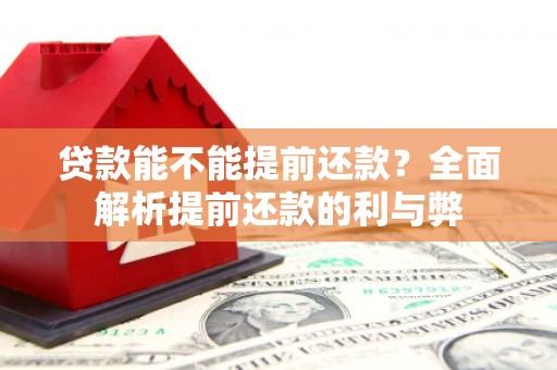 高淳贷款能不能提前还款？全面解析提前还款的利与弊