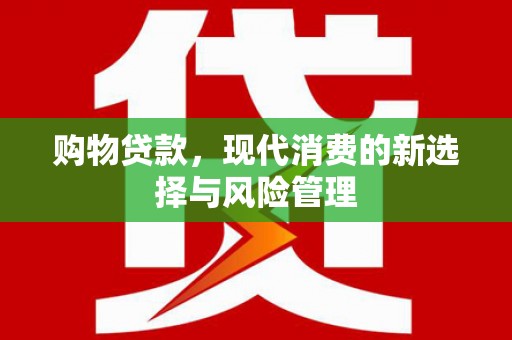 揭东购物贷款，现代消费的新选择与风险管理