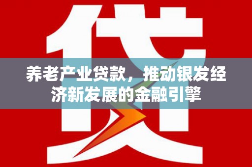 成武养老产业贷款，推动银发经济新发展的金融引擎