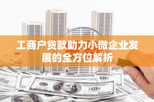 潮安工商户贷款助力小微企业发展的全方位解析