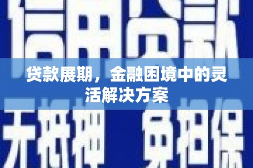 周村贷款展期，金融困境中的灵活解决方案