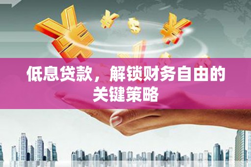石冈低息贷款，解锁财务自由的关键策略